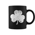 Retro Vintage Irish Distressed Shamrock St Patricks Day Coffee Mug