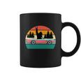 Sasquatch Bigfoot Driving Car Retro Sunset Funny Coffee Mug