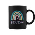 Seven Year Old Rainbow Birthday Gifts For Girls 7Th Bday Coffee Mug