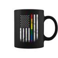 Thin Rainbow Line Lgbt Gay Pride Flag Tshirt Coffee Mug