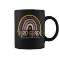 Third Grade Teacher Teach Love Inspire Boho Rainbow Coffee Mug