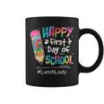 Tie Dye Pencil Happy First Day Of School Lunch Lady V2 Coffee Mug