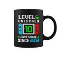 Video Game Level 10 Unlocked 10Th Birthday Coffee Mug