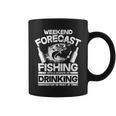 Weekend Forecast Fishing And Drinking Coffee Mug
