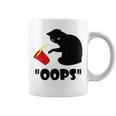 Cat Oops Funny Black Cat Knocking Over A Glass V2 Coffee Mug