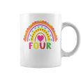 Kids 4 Years Old Rainbow 4Th Birthday Four Bday Girls Boys Kids Coffee Mug