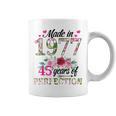 Made In 1977 Floral 45 Year Old 45Th Birthday Gifts Women Coffee Mug