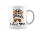 Messy Bun Spooky Mama Mom Funny Halloween Costume Skull Coffee Mug