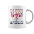 My Body My Choice Pro Roe Floral Uterus Coffee Mug