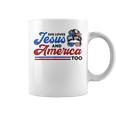 She Loves Jesus And America Too 4Th Of July Proud Christians Coffee Mug