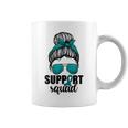 Support Squad For Women Ovarian Cancer Messy Bun Coffee Mug