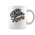 Vintage Leopard Cowboy Hat Howdy Western Country Cowgirls Coffee Mug