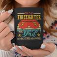 Firefighter Vintage Retro Im The Firefighter And Dad Funny Dad Mustache Coffee Mug