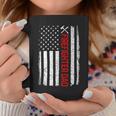 Firefighter Retro American Flag Firefighter Dad 4Th Of July Fathers Day Coffee Mug