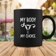 Abortion Rights My Body My Choice Uterus Middle Finger Coffee Mug Unique Gifts