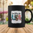 Bleached 4Th July God Bless The Usa Patriotic American Flag Gift Coffee Mug Unique Gifts