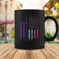 Blue Pink Teal Ribbon Flag Thyroid Cancer Awareness Coffee Mug Unique Gifts