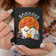 Booooks Ghost Boo Read Book Library Moon Halloween Boy Girl Coffee Mug Personalized Gifts