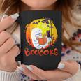 Booooks Ghost Funny Halloween Teacher Book Library Reading Coffee Mug Personalized Gifts