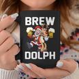 Brew Dolph Red Nose Reindeer Graphic Design Printed Casual Daily Basic Coffee Mug Personalized Gifts