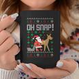 Christmas Oh Snap Santa With Reindeer Ugly Christmas Sweater Graphic Design Printed Casual Daily Basic Coffee Mug Personalized Gifts