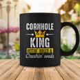 Cornhole King Hittin Holes And Crushin Souls Cornhole Board Coffee Mug Unique Gifts