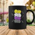 Cottagecore Aesthetic Kawaii Frog Pile Nonbinary Pride Flag Coffee Mug Unique Gifts