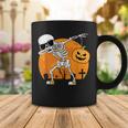 Dabbing Skeleton Funny Halloween Pumpkin Skeleton Coffee Mug Funny Gifts