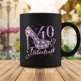 Fabulous & 40 Sparkly Shiny Heel 40Th Birthday Coffee Mug Unique Gifts