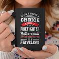 Firefighter Proud Firefighter Mom Fireman Mother Coffee Mug Funny Gifts