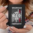 Firefighter Red Line Flag Fireman Wife Mom Volunteer Firefighter Coffee Mug Funny Gifts