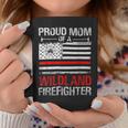 Firefighter Red Line Flag Proud Mom Of A Wildland Firefighter Coffee Mug Funny Gifts