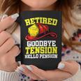 Firefighter Retired Goodbye Tension Hello Pension Firefighter Coffee Mug Funny Gifts