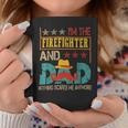 Firefighter Vintage Im The Firefighter And Dad Funny Dad Mustache Lover Coffee Mug Funny Gifts
