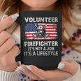 Firefighter Volunteer Firefighter Lifestyle Fireman Usa Flag Coffee Mug Funny Gifts