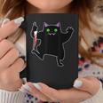 Halloween Black Cat Superstition Killer With A Knife Coffee Mug Personalized Gifts