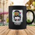 Halloween Rainbow Messy Bun Spooky Mama Coffee Mug Funny Gifts