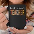 High School Teacher Leopard Fall Autumn Lovers Thanksgiving Coffee Mug Personalized Gifts