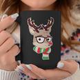 Hipster Red Nose Reindeer Christmas Lights Graphic Design Printed Casual Daily Basic Coffee Mug Personalized Gifts