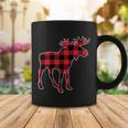 Holiday Plaid Moose Coffee Mug Unique Gifts