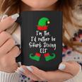 Im The Id Rather Be Shark Diving Elf Diver Xmas Coffee Mug Personalized Gifts