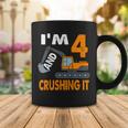 Kids Construction Truck 4Th Birthday Boy 4 Years Old Digger Truck Coffee Mug Funny Gifts