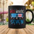 Kids Red White & Seven Funny 7Th Birthday 4Th Of July Boys Girls Coffee Mug Funny Gifts