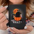 Killer Halloween Scary Moon Black Cat With Knife Pumpkin Coffee Mug Personalized Gifts