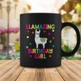 Llama Birthday Party Llamazing Gift Girl Rainbow Hearts Gift Coffee Mug Unique Gifts