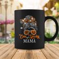 One Spooky Mama Halloween Woman Messy Bun Hair Sunglasses Coffee Mug Funny Gifts