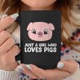 Pigs Farmer Girl Just A Girl Who Loves Pigs Graphic Design Printed Casual Daily Basic Coffee Mug Personalized Gifts