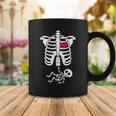 Pregnant Skeleton Ribcage With Baby Costume Coffee Mug Unique Gifts