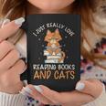 Reading Books And Cats Cat Book Lovers Reading Book Coffee Mug Personalized Gifts