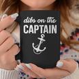 Retro Anchor Vintage Dibs On The Captain Funny Captain Wife Coffee Mug Personalized Gifts